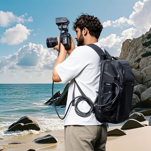 Godox EC200 II Extension Flash Head لـ Godox Ad200Pro II Flash ، 200W Extender مع 2M تمديد كابل ، حذاء بارد معدني ، ملحق فلاش الكاميرا المحمول ، للتصوير في الهواء الطلق/داخلي in Saudi Arabia