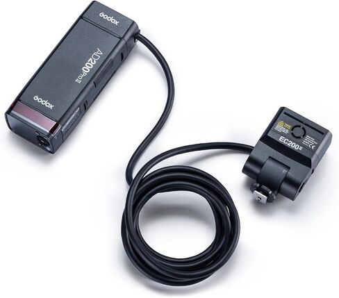Godox EC200 II Extension Flash Head لـ Godox Ad200Pro II Flash ، 200W Extender مع 2M تمديد كابل ، حذاء بارد معدني ، ملحق فلاش الكاميرا المحمول ، للتصوير في الهواء الطلق/داخلي in Saudi Arabia