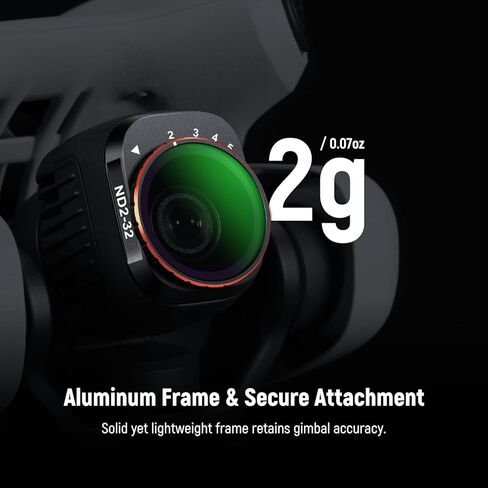 متغير Neewer ND متوافق مع DJI Mini 4 Pro ، ND2-32 1-5 توقفات SNAP على HD Pantical Glass Metal Frame Slim Slim Camera Lens Lens in Kuwait