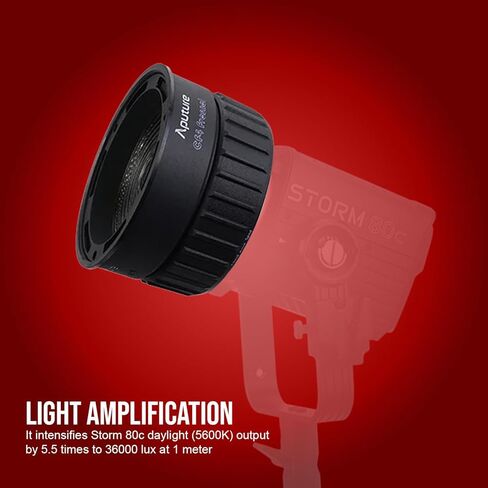 Aputure CF4 Fresnel for Storm 80c مع حزمة عدسة قطرها 4 بوصة (أسود) مع أبواب Barn Aputure CF4 أسود لـ CF4 Fresnel مع تصميم 8 أوراق (أسود) (2 عنصر) in Saudi Arabia