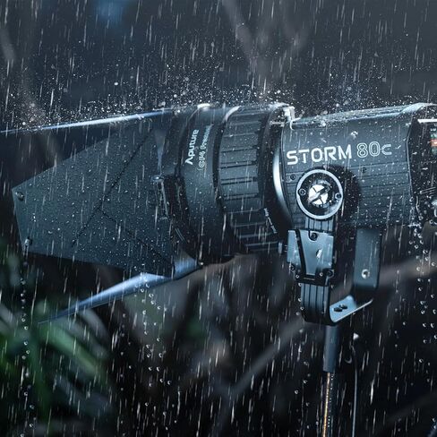 Aputure CF4 Fresnel for Storm 80c مع حزمة عدسة قطرها 4 بوصة (أسود) مع أبواب Barn Aputure CF4 أسود لـ CF4 Fresnel مع تصميم 8 أوراق (أسود) (2 عنصر) in Saudi Arabia