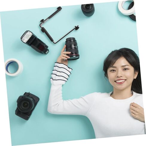 POPETPOP Dual Shaped Camera Bracket with Screw Photography Mount for Flash and LED Video Lights Compatible with DSLR Accessories Versatile Portrait and Landscape Holder in Saudi Arabia