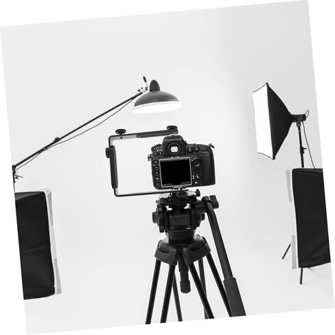 POPETPOP Dual Shaped Camera Bracket with Screw Photography Mount for Flash and LED Video Lights Compatible with DSLR Accessories Versatile Portrait and Landscape Holder in Saudi Arabia