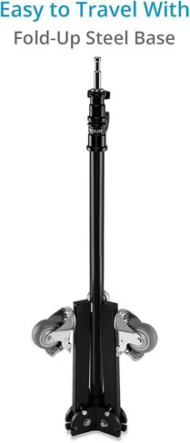 PROAIM 8.6ft الثقيلة قابلة للطي القاعدة قاعدة الضوء حامل. 5/8 "تثبيت دبوس الطفل على معدات الضوء والتصوير الفوتوغرافي. حمولة تصل إلى 13.06 كجم/30 رطل للمصورين ، الاستوديوهات ، الأحداث الحية in Saudi Arabia