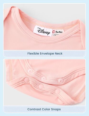 Disney Marvel Stitch Princess Ariel Mickey & Minnie 3 Pack Infant Newborn Bodysuits Soft Bamboo Viscose Baby Clothes in Kuwait