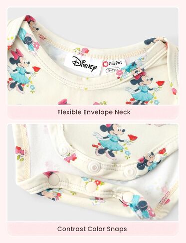 Disney Marvel Stitch Princess Ariel Mickey & Minnie 3 Pack Infant Newborn Bodysuits Soft Bamboo Viscose Baby Clothes in Kuwait