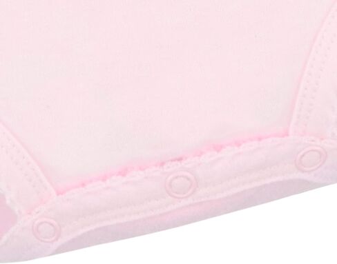 Creative Knitwear College Baby Infant Picot Bodysuit - Team Logo, Short Sleeve Pink, for Girls (Newborn - 12 Mos) in Saudi Arabia