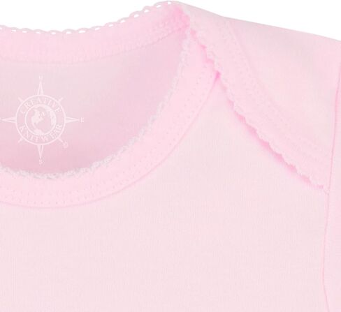 Creative Knitwear College Baby Infant Picot Bodysuit - Team Logo, Short Sleeve Pink, for Girls (Newborn - 12 Mos) in Saudi Arabia