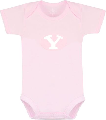 Creative Knitwear College Baby Infant Picot Bodysuit - Team Logo, Short Sleeve Pink, for Girls (Newborn - 12 Mos) in Saudi Arabia