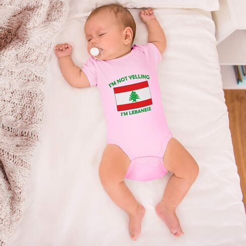مخصصة مخصصة لطف و Girl Baby Bodysuit أنا لا أصرخ ، أنا لبنان لبنان مضحكة ملابس طفل مصنفة بيضاء فقط 6 أشهر in Kuwait