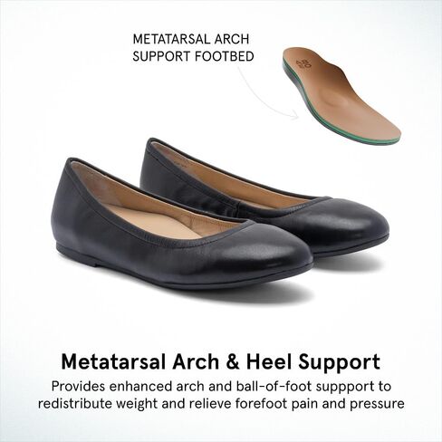 ABEO Promenade Ballet Flats Shoes for Women | Women's Flats | Ball of Foot Pain Relief | Built-in Metatarsal Pads Women | Ball of Foot Cushions for Women in Saudi Arabia
