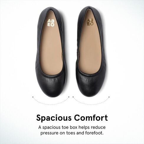 ABEO Promenade Ballet Flats Shoes for Women | Women's Flats | Ball of Foot Pain Relief | Built-in Metatarsal Pads Women | Ball of Foot Cushions for Women in Saudi Arabia