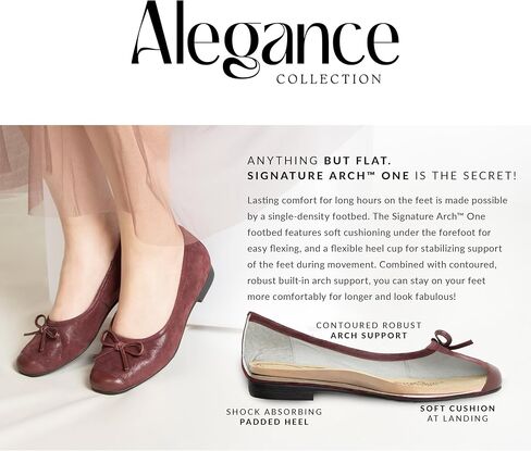 Alegria Women's Talya Bow Tie Ballet Leather Flats with Cap Toe in Saudi Arabia