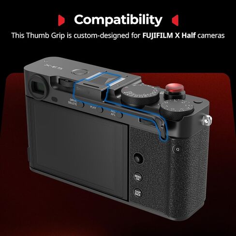 قبضة الإبهام الصغيرة مع غطاء الحذاء الساخن ل Fujifilm X -E5 (أسود) - 5452 in Saudi Arabia