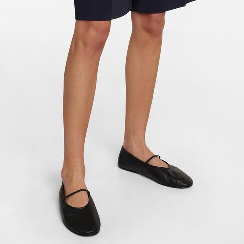 Women's Elastic Leather Ballet Flats Round-Toe Slim Strap Ballerina Shoes Comfortable Mary Jane Flat Shoe in Saudi Arabia