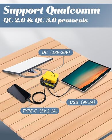 محول بطارية Mini Mini لـ Starlink-ملائم لـ Dewalt 18V-20V Lithium Ion Series Protable Kit Pack Pack و Control DC Switch Switch و Multi-Port Supply in Kuwait