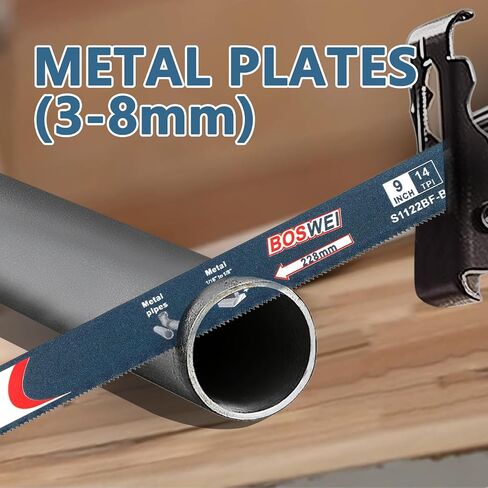 Reciprocating Saw Blades, 9 Inch 14TPI Reciprocating Saw Blades for Wood and Nail-Embedded Wood Demolition, Saw Blades for Metal Pipe, Sheet Metal, Rebar(5PCS) in Saudi Arabia
