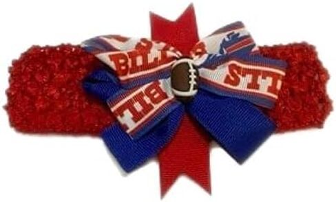 Bills Baby Girl Boutique Bow Crocheted Headband- Fits newborn- adult in Saudi Arabia
