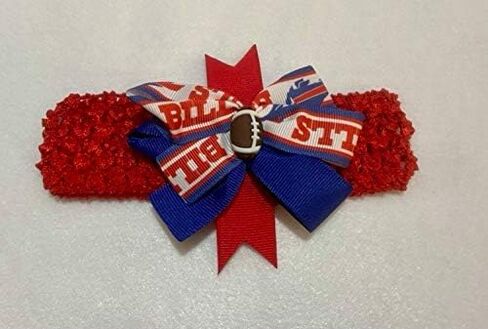 Bills Baby Girl Boutique Bow Crocheted Headband- Fits newborn- adult in Saudi Arabia