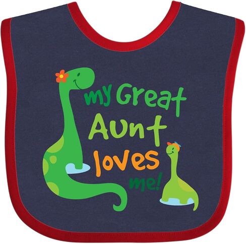 inktastic My Great Aunt Loves Me Baby Bib in Saudi Arabia