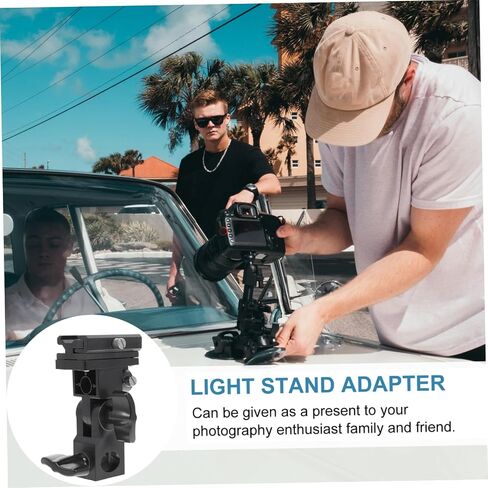 Adjustable Flash Lamp Bracket Photography Accessories with Screw Tightening for Stable Multi Directional Light Stand Mount Compatible with All Flash Types for Outdoor Photographers in Saudi Arabia