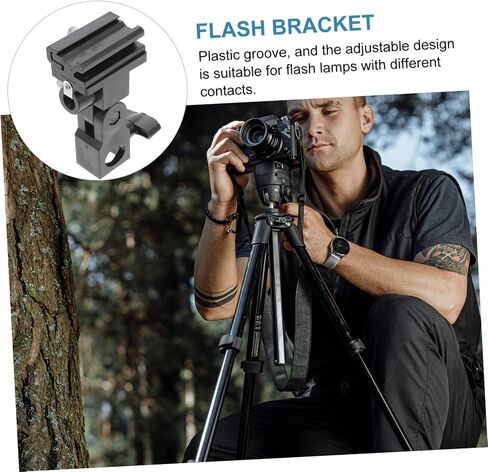 Adjustable Flash Lamp Bracket Photography Accessories with Screw Tightening for Stable Multi Directional Light Stand Mount Compatible with All Flash Types for Outdoor Photographers in Saudi Arabia