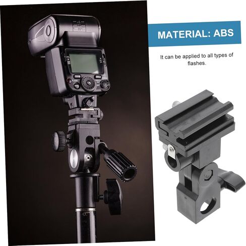 Adjustable Flash Lamp Bracket Photography Accessories with Screw Tightening for Stable Multi Directional Light Stand Mount Compatible with All Flash Types for Outdoor Photographers in Saudi Arabia