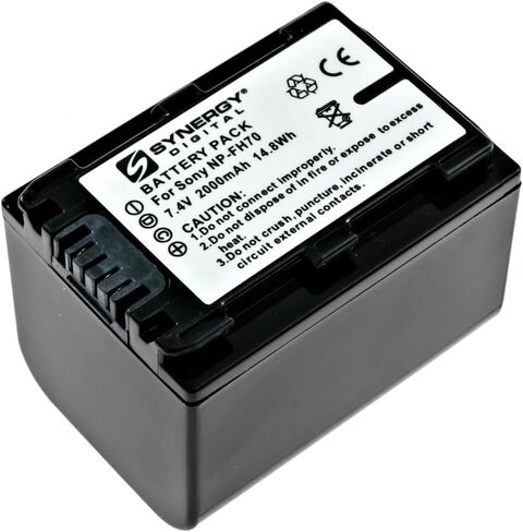 Synergy Digital Camcorder Batteries, Compatible with Lenmar LISH70 Camcorder Batteries (li-ion, 7.4V, 1800 mAh), Set of 3 in Saudi Arabia