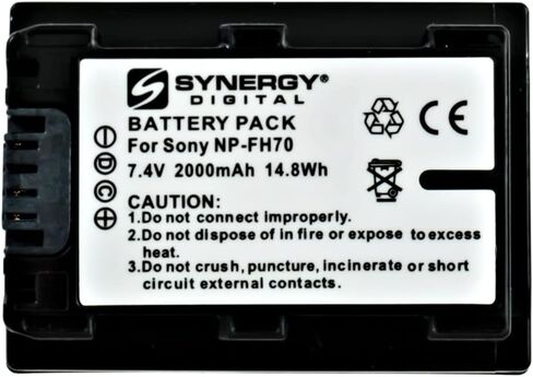 Synergy Digital Camcorder Batteries, Compatible with Lenmar LISH70 Camcorder Batteries (li-ion, 7.4V, 1800 mAh), Set of 3 in Saudi Arabia