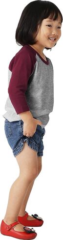 Ma Croix Infants & Juniors 3/4 Raglan Sleeve Baseball Shirt Slim Comfort Fit Jersey Kids Toddlers Tee in Kuwait