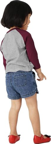 Ma Croix Infants & Juniors 3/4 Raglan Sleeve Baseball Shirt Slim Comfort Fit Jersey Kids Toddlers Tee in Kuwait