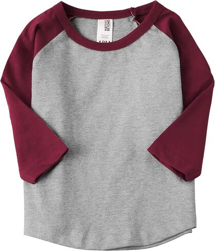 Ma Croix Infants & Juniors 3/4 Raglan Sleeve Baseball Shirt Slim Comfort Fit Jersey Kids Toddlers Tee in Kuwait