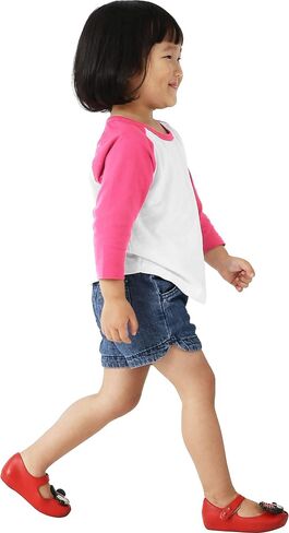 Ma Croix Infants & Juniors 3/4 Raglan Sleeve Baseball Shirt Slim Comfort Fit Jersey Kids Toddlers Tee in Kuwait