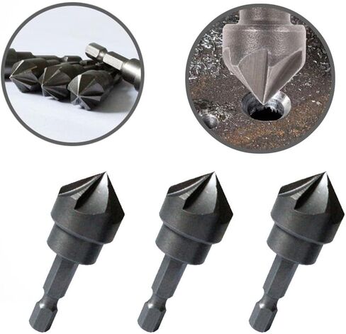 2pcs 90 درجة عدادات الحفر الشجاع بت 1/4 "سداسي سداسي سد hex النجارة زاوية النجارة الزاوية القاطع المائل إزالة براء in Saudi Arabia