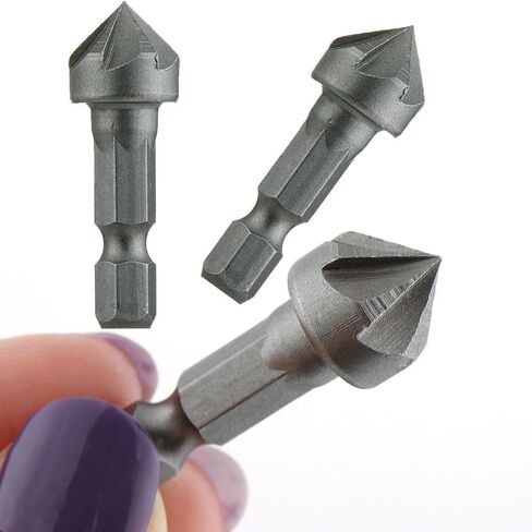 2pcs 90 درجة عدادات الحفر الشجاع بت 1/4 "سداسي سداسي سد hex النجارة زاوية النجارة الزاوية القاطع المائل إزالة براء in Saudi Arabia