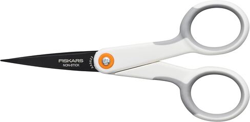 Fiskars Premier No. 5 Micro-Tip Orange-Handled Fabric Scissors - Double Loop Handle - Sewing and Craft Scissors - Orange in Kuwait