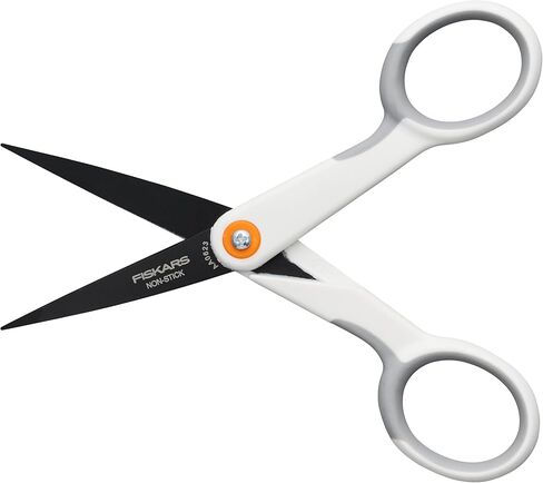 Fiskars Premier No. 5 Micro-Tip Orange-Handled Fabric Scissors - Double Loop Handle - Sewing and Craft Scissors - Orange in Kuwait