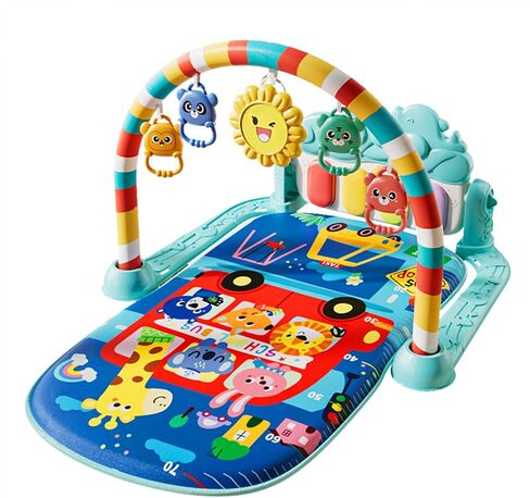 تلعب صالات رياضية الأطفال الحصير ، وعبّر Piano Gym Mat ، حصيرة النشاط لوقت البطن مع 5 حسية للتعلم الرضع والموسيقى والأضواء حديثي الولادة والأطفال الصغار (الأخضر) in Kuwait