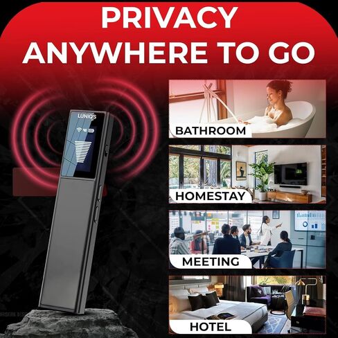 Hidden Camera Detectors – 2025 Spy Camera Finder, Hidden Bug & Camera Detector, Magnetic GPS Finder & RF Detector with LCD Screen – Wireless Signal Detector, IR Lens Finder for Travel & Office in Saudi Arabia