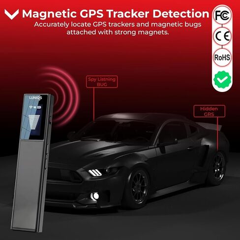 Hidden Camera Detectors – 2025 Spy Camera Finder, Hidden Bug & Camera Detector, Magnetic GPS Finder & RF Detector with LCD Screen – Wireless Signal Detector, IR Lens Finder for Travel & Office in Saudi Arabia