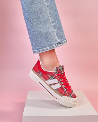 Corkys Footwear Hey Girl Womens Thats Her Fashion Sneaker - Featuring Two Stripes on The Side, Cushioned Insoles for All Day Wear, and A Lace-Up Design in Saudi Arabia