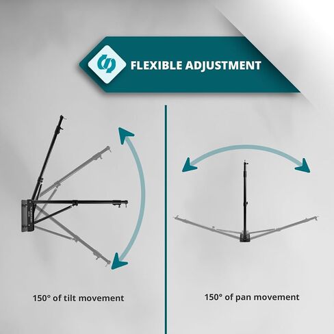 Flashpoint Wall-Mounted Boom Arm, 2.5-4.4' in Saudi Arabia