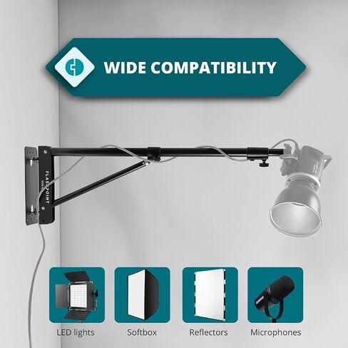Flashpoint Wall-Mounted Boom Arm, 2.5-4.4' in Saudi Arabia