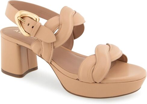 Aerosoles Women's CAMEA Platform Sandal, Beige Bisque Leather, 7W in Saudi Arabia