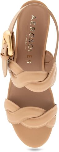 Aerosoles Women's CAMEA Platform Sandal, Beige Bisque Leather, 7W in Saudi Arabia