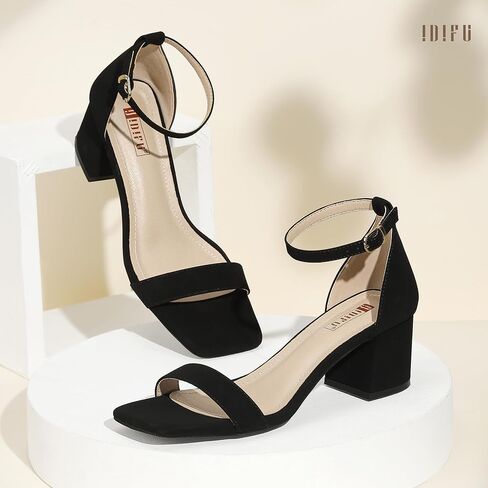 idifu in2 chunky cheels blick low low square square open tee heel sandals strap strap small shice shice bress shoes for women wedding prom summer summer complic in Kuwait