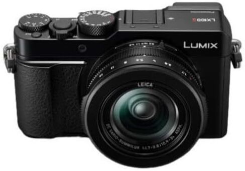 Panasonic Lumix LX100 II Large Four Thirds 21.7 MP Multi Aspect Sensor 24-75mm Leica DC VARIO-SUMMILUX F1.7-2.8 Lens Wi-Fi and Bluetooth Camera with 3in LCD, Black (DC-LX100M2) (Renewed) in Saudi Arabia