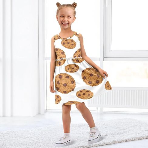 Summer Girl Dress Casual Dress Sleeveless Toddler Outfits Clothes in Kuwait