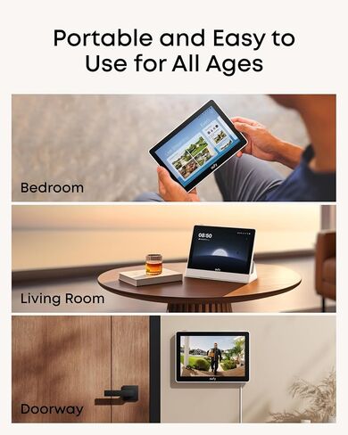 Eufy Security Indoor Indoor Cam S350 مع عرض ذكي E10 ، والكاميرات المزدوجة ، وكاميرا أمان UHD 4K مع 8 × Zoom ، وكاميرا 360 درجة ، ورصد الطفل ، وكاميرا الحيوانات الأليفة ، والكشف عن الإنسان/الحيوانات الأليفة ، وتتبع الذكاء الاصطناعي ، 2.4 جم/5 جرام Wi-Fi ،  in Saudi Arabia