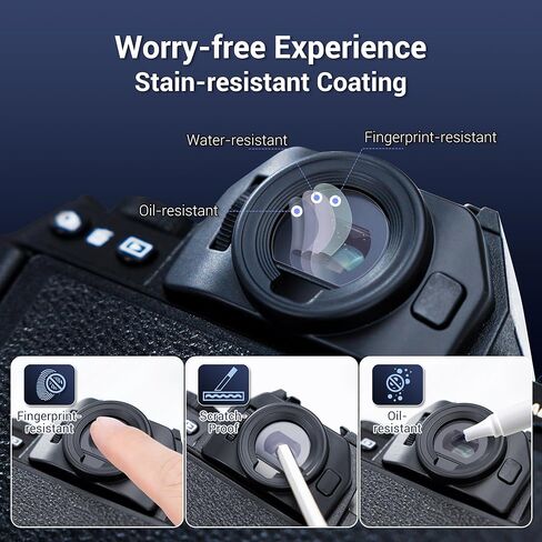 Kiorafoto 2PCS Viewfinder EVF Screen Protector for Fujifilm Fuji XT50 X-T50 XS20 X-S20 XS10 X-S10 X-T30II X-T30 II XT200 XT100 XT30 XT20 XT10, Anti-Scratch Anti-Fingerprint 3H Clear Protector Film in Saudi Arabia